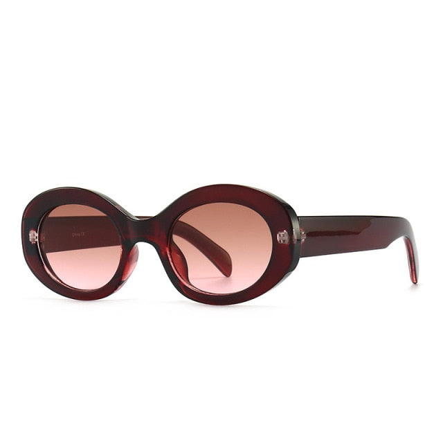 Calanovella Oval Vintage Sunglasses Women Men Retro Eyeglasses Luxury