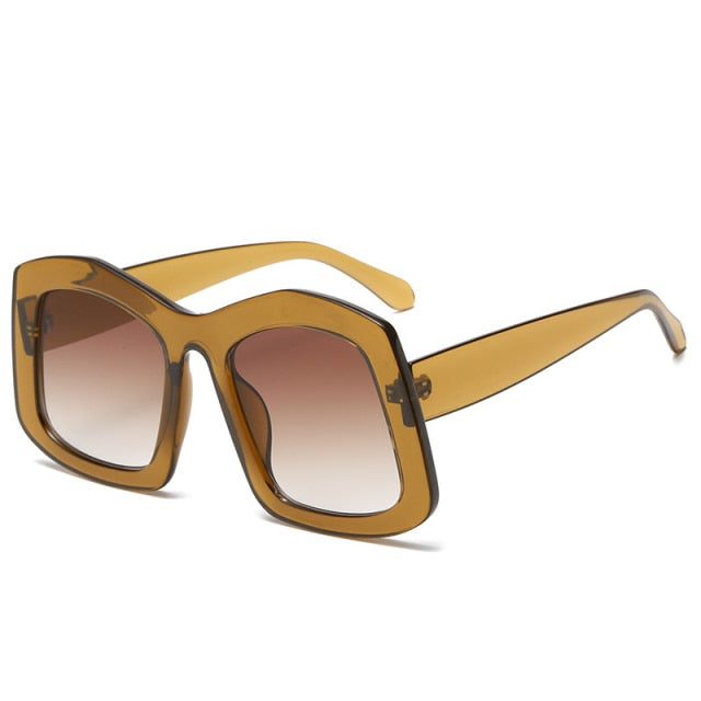 Calanovella Trendy Oversized Sunglasses Women Luxury Brand Designer Gradient Sun Glasses Men UV400 Shades Fashion Eyewear Gafas De Sol