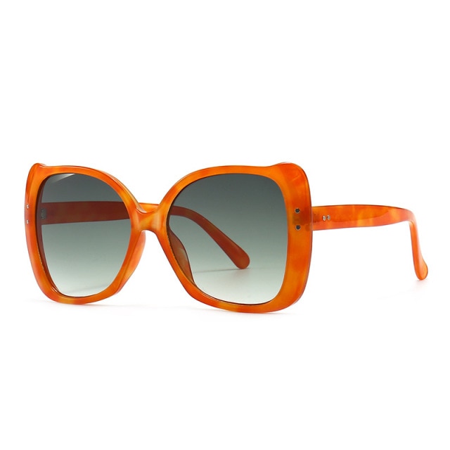 Calanovella New Oversized Square Sunglasses Women Luxury Rivet Vintage
