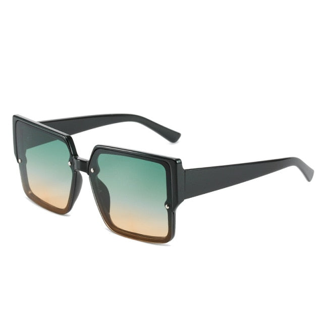 Calanovella Oversized Square Sunglasses Women Brand Designer Tinted Sun Glasses Men UV400 Driving Rivet Shades Eyewear Gafas De Sol