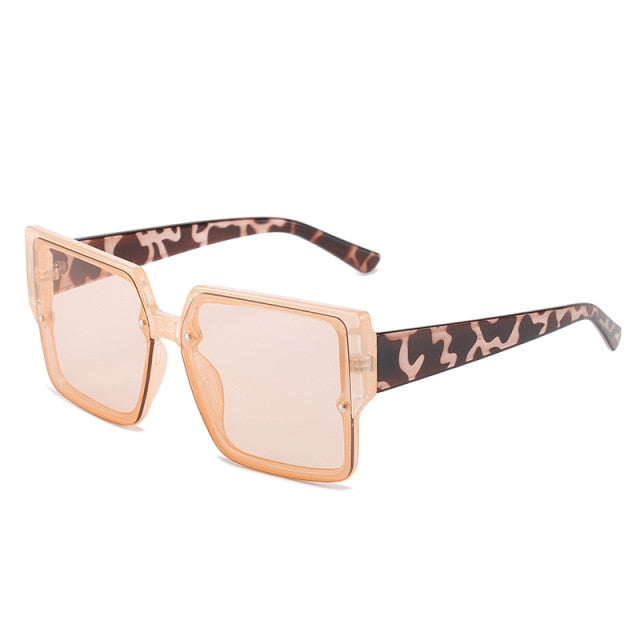 Calanovella Oversized Square Sunglasses Women Brand Designer Tinted
