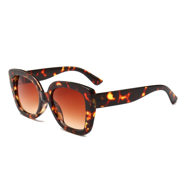 Calanovella Trendy Glitter Sunglasses Women Men Oversized Square Sun