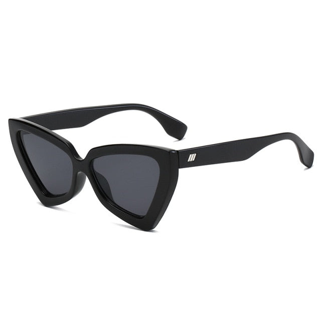 Calanovella Retro Cat Eye Sunglasses Women Vintage Thick Frame Sun