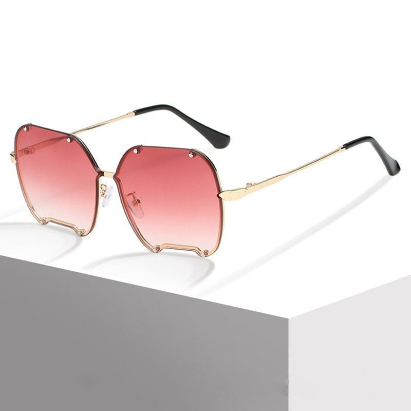 Calanovella Classic Square Sunglasses Women Men Luxury Brand Women Mirror Sun Glasses Retro Female Eyewear Male Oversized Metal Frame