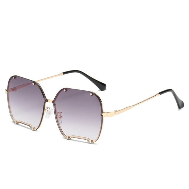 Calanovella Classic Square Sunglasses Women Men Luxury Brand Women Mirror Sun Glasses Retro Female Eyewear Male Oversized Metal Frame