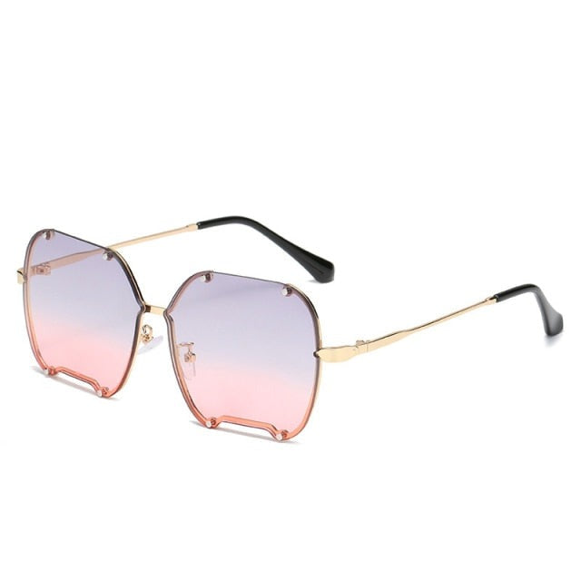 Calanovella Classic Square Sunglasses Women Men Luxury Brand Women Mirror Sun Glasses Retro Female Eyewear Male Oversized Metal Frame