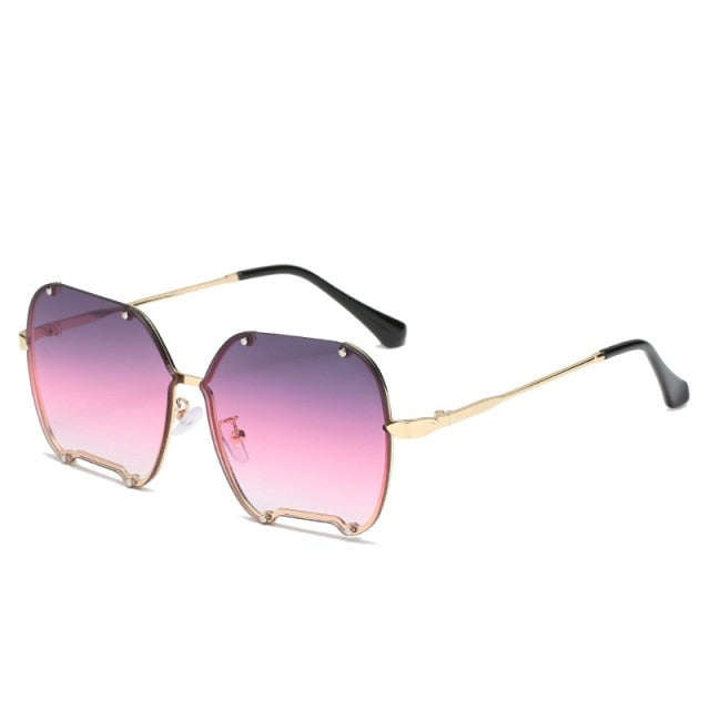 Calanovella Classic Square Sunglasses Women Men Luxury Brand Women Mirror Sun Glasses Retro Female Eyewear Male Oversized Metal Frame