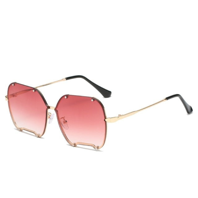 Calanovella Classic Square Sunglasses Women Men Luxury Brand Women Mirror Sun Glasses Retro Female Eyewear Male Oversized Metal Frame
