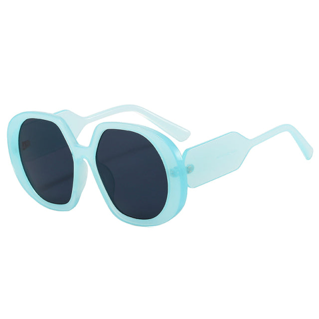 Calanovella Retro Oversized Colorful Round Women Sunglasses Shades