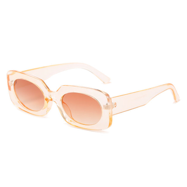 Calanovella Retro Square Colorful Sunglasses Women Fashion Green Yellow Shades UV400 Men Trending Sun Glasses