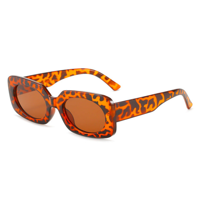 Calanovella Retro Square Colorful Sunglasses Women Fashion Green Yellow Shades UV400 Men Trending Sun Glasses