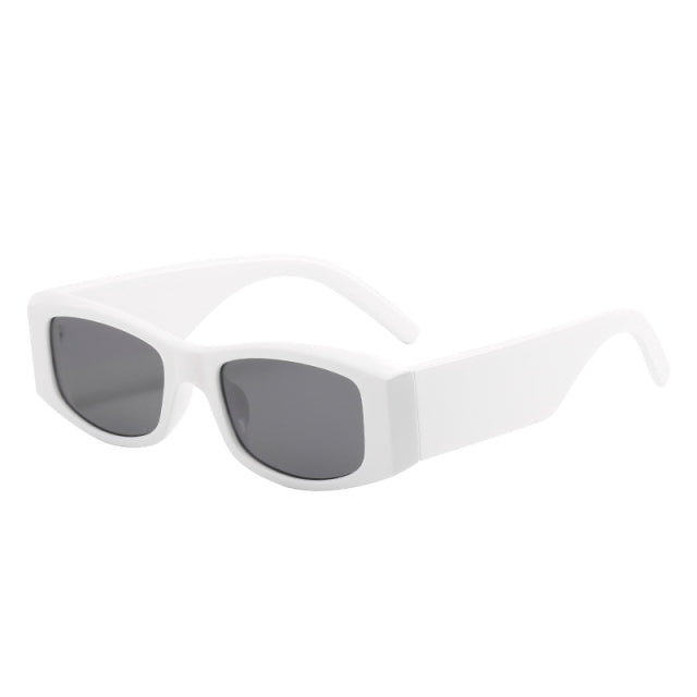 Calanovella Retro Rectangle Sunglasses Women Trending Shades UV400 Square Men Yellow Pink Sun Glasses