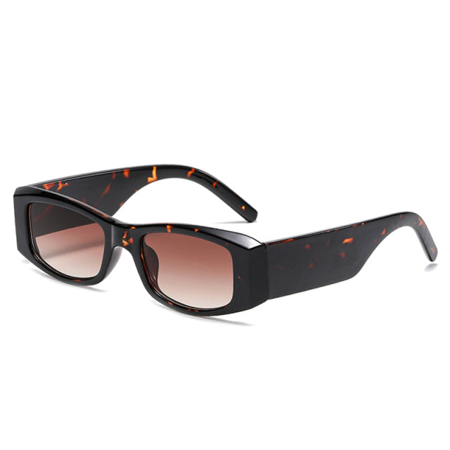 Calanovella Retro Rectangle Sunglasses Women Trending Shades UV400 Square Men Yellow Pink Sun Glasses