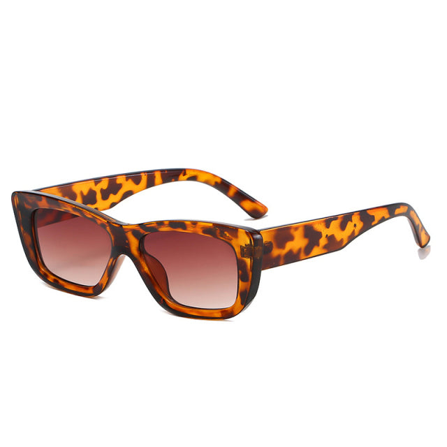 Calanovella Retro Colorful Square Sunglasses Women Fashion Orange