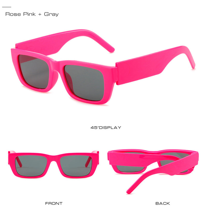 Calanovella Retro Square Double Colors Sunglasses Women Fashion Brand