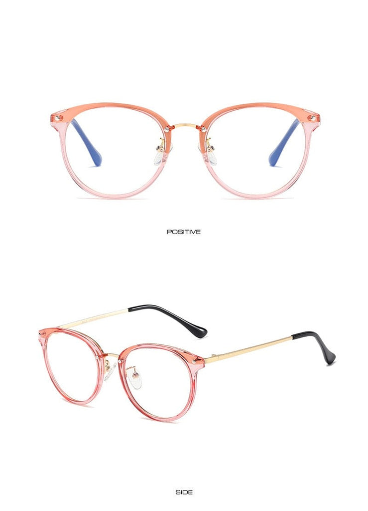 Calanovella Classic Anti Blue Light Eyeglasses Frames Fashion TR Round