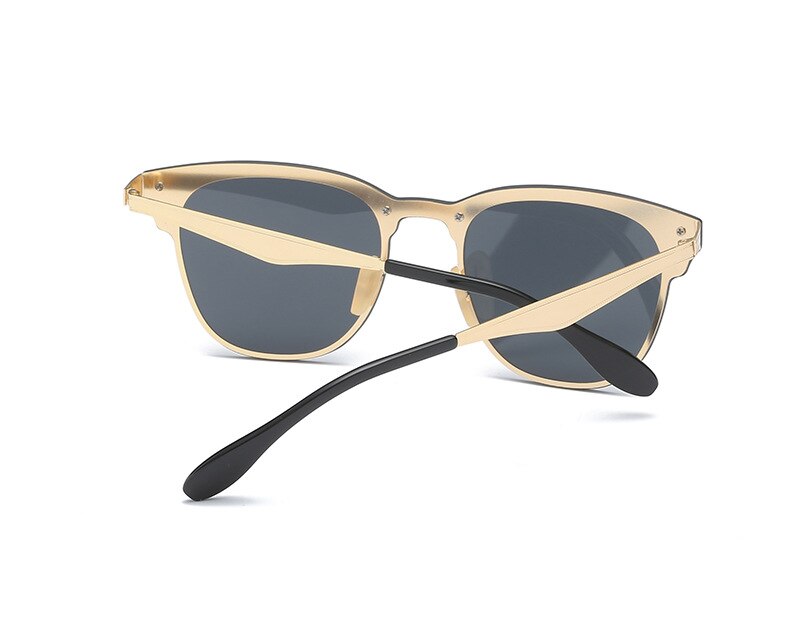 Calanovella Womens Frameless Sunglasses Flat Top Black Shades UV400